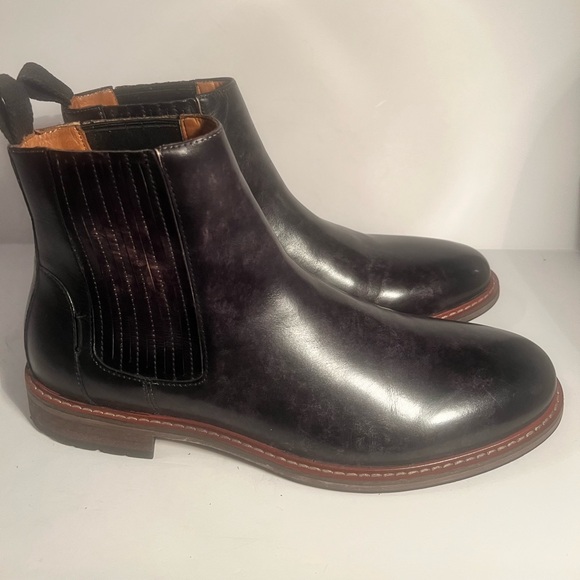 TAFT Chelsea Pull On Leather Ankle Boots Black - Men's 9.5 - Picture 1 of 7